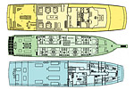 Схема дайв-бота Belize Aggressor IV (Белиз Аггрессор 4) из состава Aggressor Fleet
