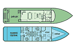 Схема дайв-бота Fiji Aggressor I на маршруте по островам Фиджи из состава Aggressor Fleet