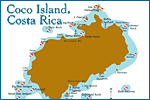 Карта и описание дайв-сайтов на острове Кокос