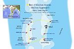 Карта дайв-сайтов на Мальдивских островах